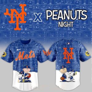 New York Mets Peanuts Game Night 2026 Classic Baseball Jersey
