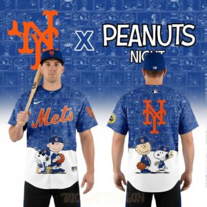 New York Mets Peanuts Game Night 2026 Classic Baseball Jersey