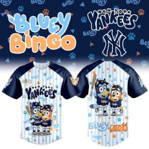 New York Yankees Bluey Bingo 2026 Baseball Jersey