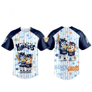 New York Yankees Bluey Bingo 2026 Baseball Jersey