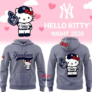 New York Yankees Hello Kitty Night 2026 Gray Hoodie