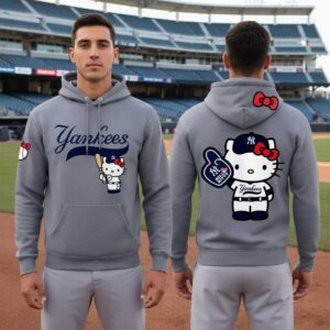 New York Yankees Hello Kitty Night 2026 Gray Hoodie