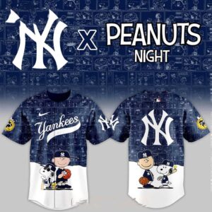 New York Yankees Peanuts Game Night 2026 Classic Baseball Jersey