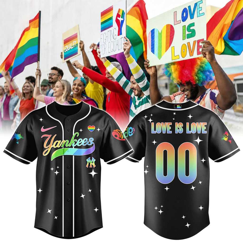 New York Yankees Pride Night 2026 Custom Baseball Jersey New York Yankees Pride Night 2026 Custom Baseball Jersey