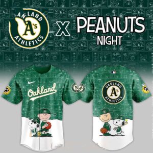 Oakland Athletics Peanuts Game Night 2026 Classic Baseball Jersey