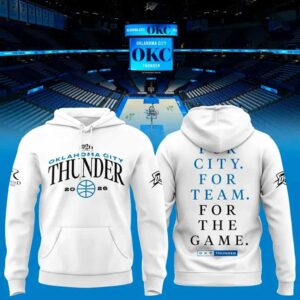 Oklahoma City Thunder 2026 NBA Playoffs Game White Hoodie