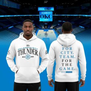 Oklahoma City Thunder 2026 NBA Playoffs Game White Hoodie Oklahoma City Thunder 2026 NBA Playoffs Game White Hoodie