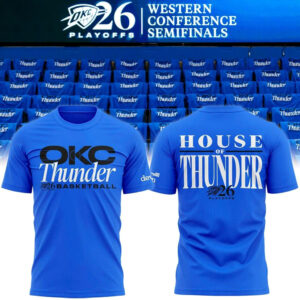Oklahoma City Thunder 2026 Playoffs Round 2 House of Thunder Tee Hoodie