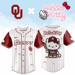 Oklahoma Sooners Hello Kitty Soft Girl Aesthetic Jersey