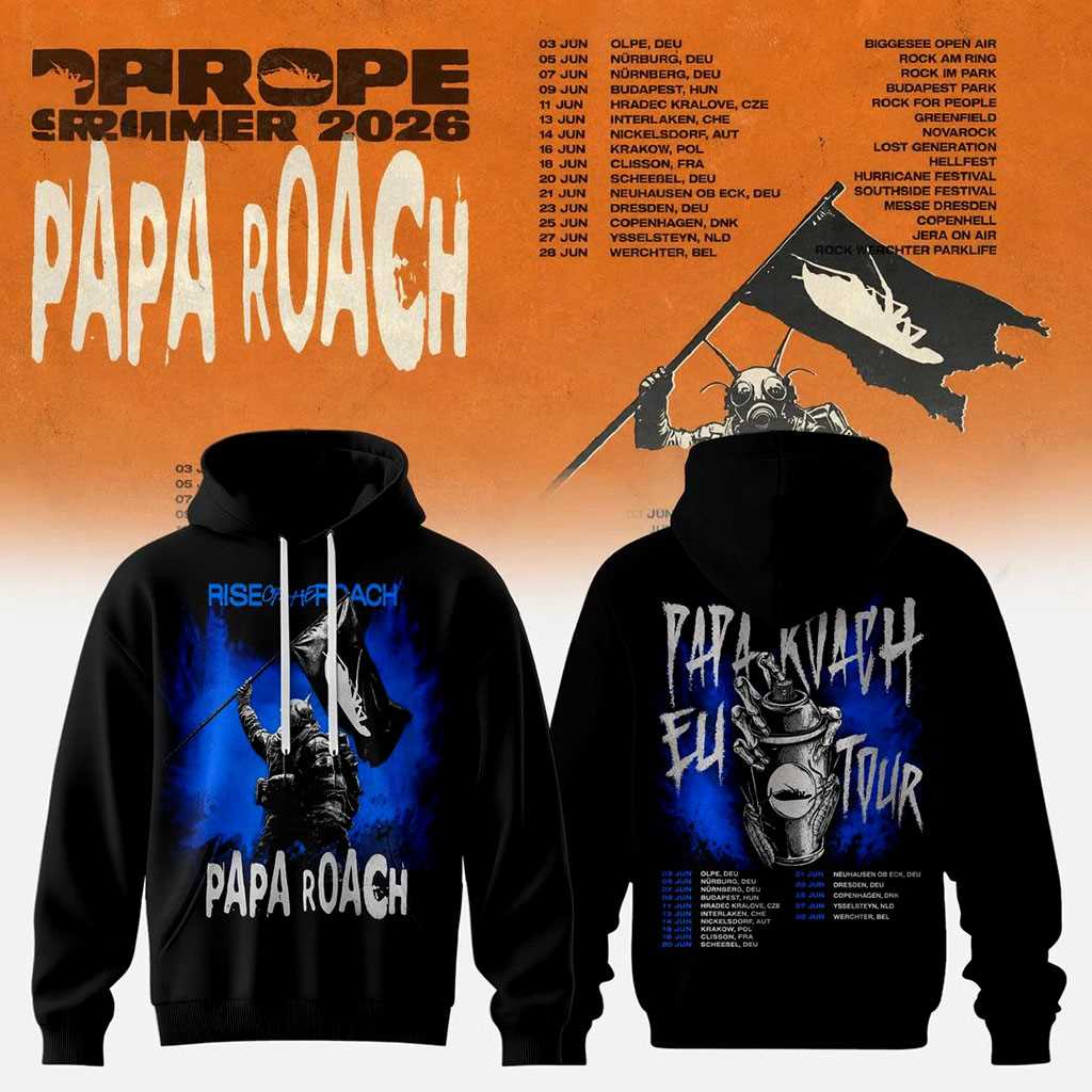 Papa Roach EU TOUR 2026 Hoodie Papa Roach EU TOUR 2026 Hoodie