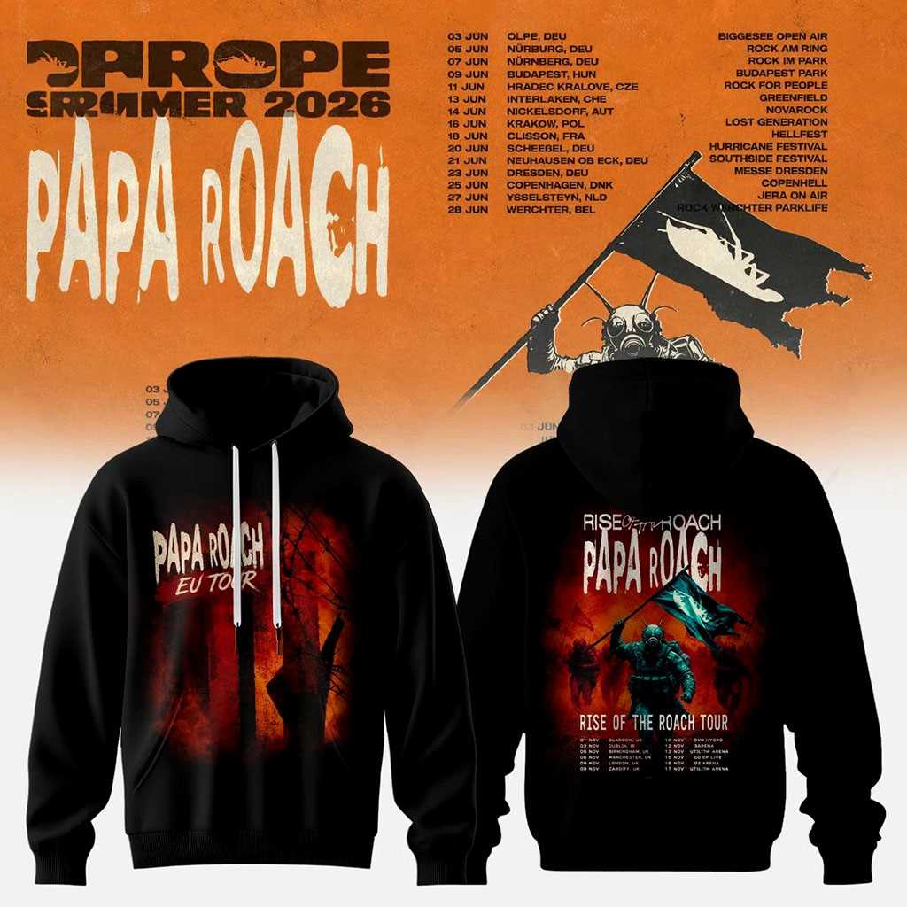 Papa Roach EU TOUR 2026 Limited Edition Hoodie Papa Roach EU TOUR 2026 Limited Edition Hoodie