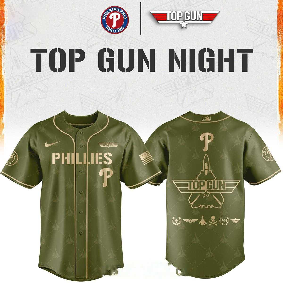 Philadelphia Phillies Top Gun 2026 Comeback Night Baseball Jersey Philadelphia Phillies Top Gun 2026 Comeback Night Baseball Jersey