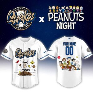 Rancho Cucamonga Quakes Peanuts Night Custom Jersey