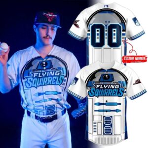 Richmond Flying Squirrels R2 D2 Star Wars Night 2026 Custom Baseball Jersey