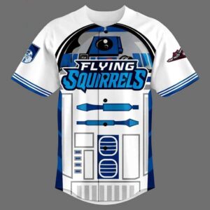 Richmond Flying Squirrels R2 D2 Star Wars Night 2026 Custom Baseball Jersey