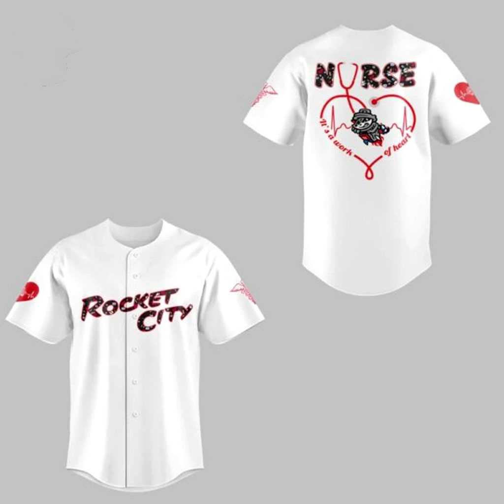 Rocket City Trash Pandas Nurse Appreciation White Jersey Rocket City Trash Pandas Nurse Appreciation White Jersey