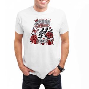 San Antonio Spurs Mom Best Mom Ever Mothers Day Flowers and Butterfly Shirt