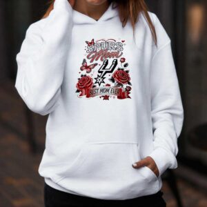 San Antonio Spurs Mom Best Mom Ever Mothers Day Flowers and Butterfly Shirt