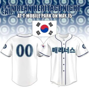 Seattle Mariners Korean Heritage Night 2026 All White Custom Baseball Jersey