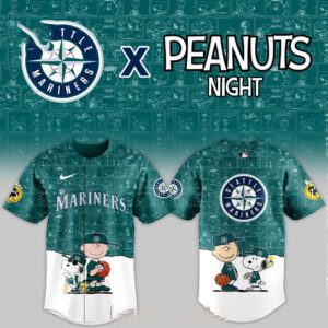Seattle Mariners Peanuts Game Night 2026 Classic Baseball Jersey