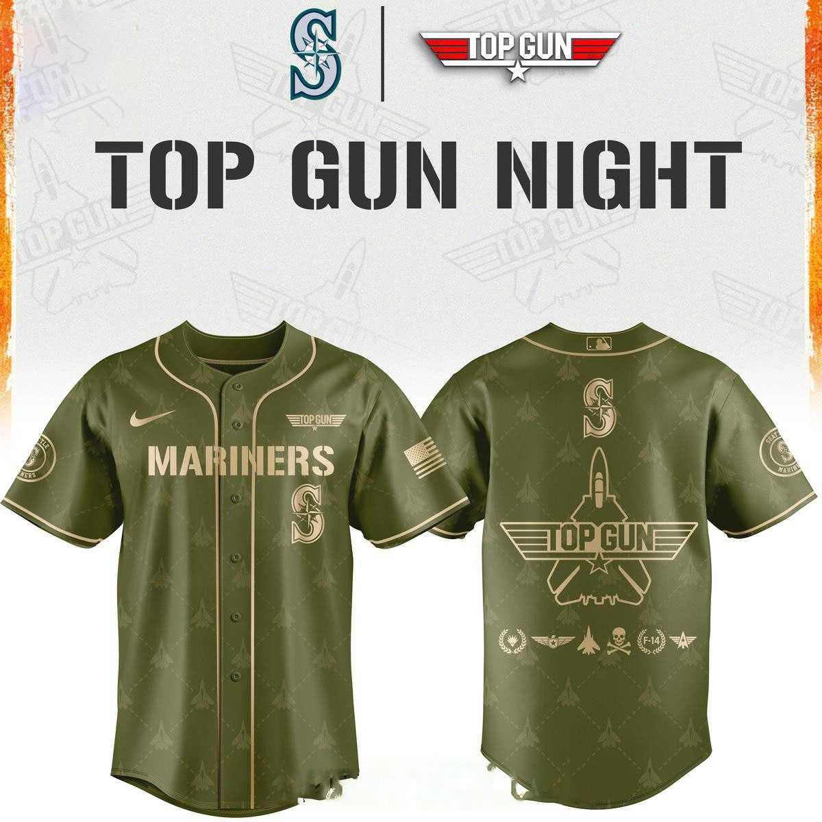 Seattle Mariners Top Gun 2026 Comeback Night Baseball Jersey Seattle Mariners Top Gun 2026 Comeback Night Baseball Jersey