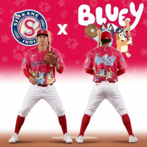Spokane Indians Bluey Night Game 2026 Baseball Jersey