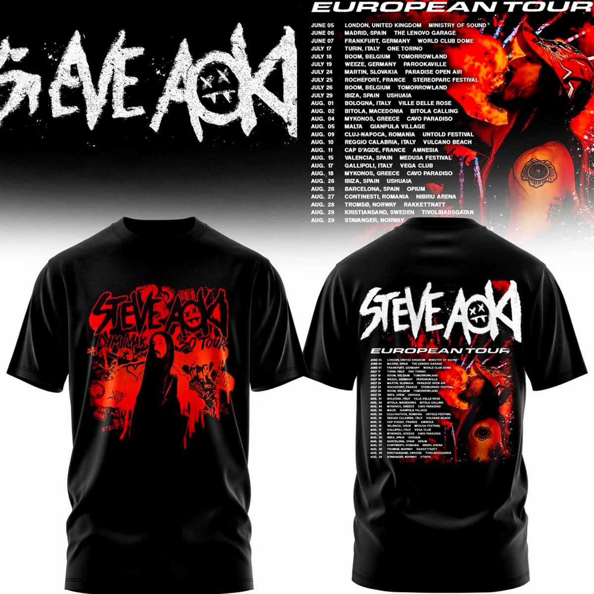 Steve Aoki European Tour 2026 Hoodie Steve Aoki European Tour 2026 Hoodie