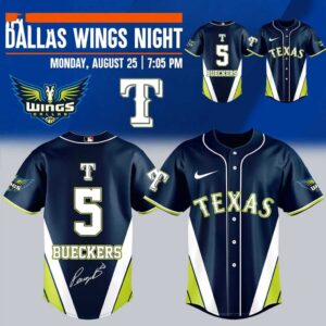 Texas Rangers Dallas Wings Jersey 2025 signature