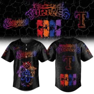Texas Rangers Teenage Mutant Ninja Turtles Dark Mode Jersey