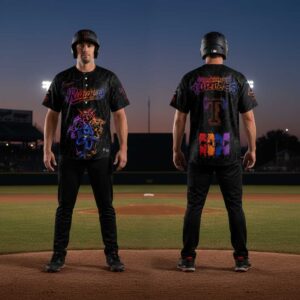 Texas Rangers Teenage Mutant Ninja Turtles Dark Mode Jersey
