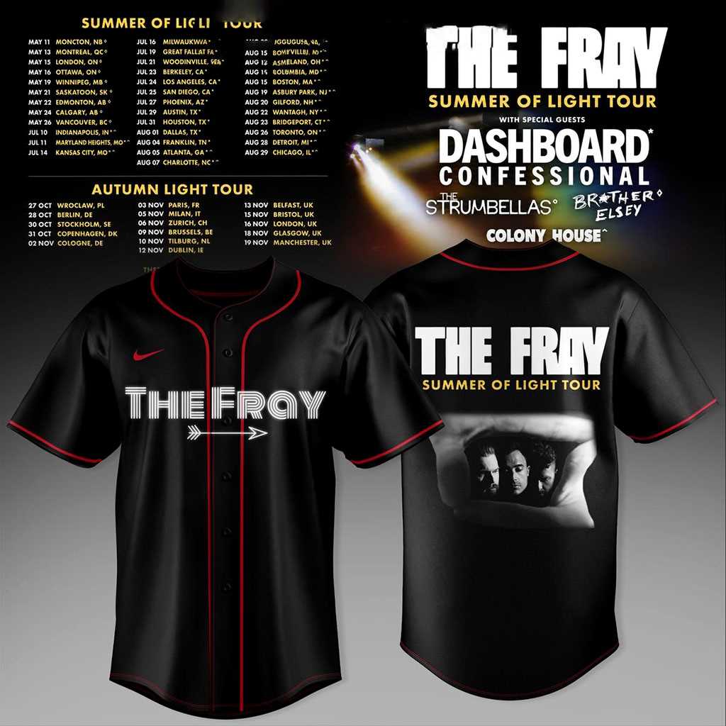 The Fray Summer Of Light Tour 2026 Jersey The Fray Summer Of Light Tour 2026 Jersey