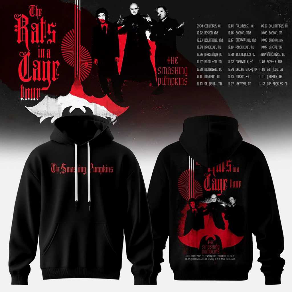 The Smashing Pumpkins The Rats In A Cage Tour 2026 Hoodie The Smashing Pumpkins The Rats In A Cage Tour 2026 Hoodie
