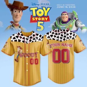 Toy Story 5 The Movies 2026 Woody Custom Baseball Jersey
