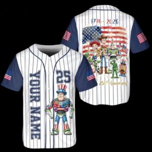 Toy Story Buzz Lightyear USA 250 Anniversary Baseball Jersey