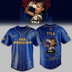 Tyla FIFA World Cups 2026 Navy Gold Jersey