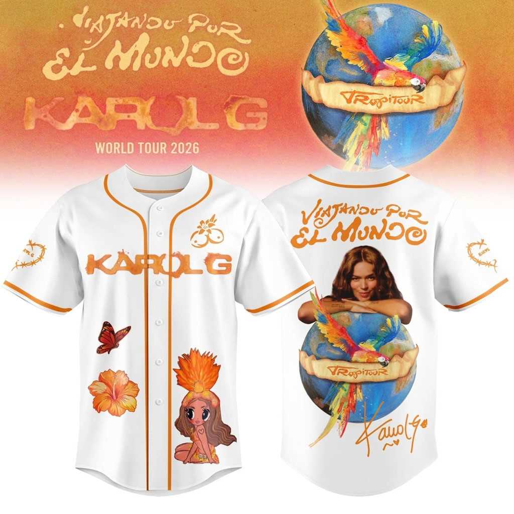 Viajando Por El Mundo Tropitour Jersey 2026 White Viajando Por El Mundo Tropitour Jersey 2026 White