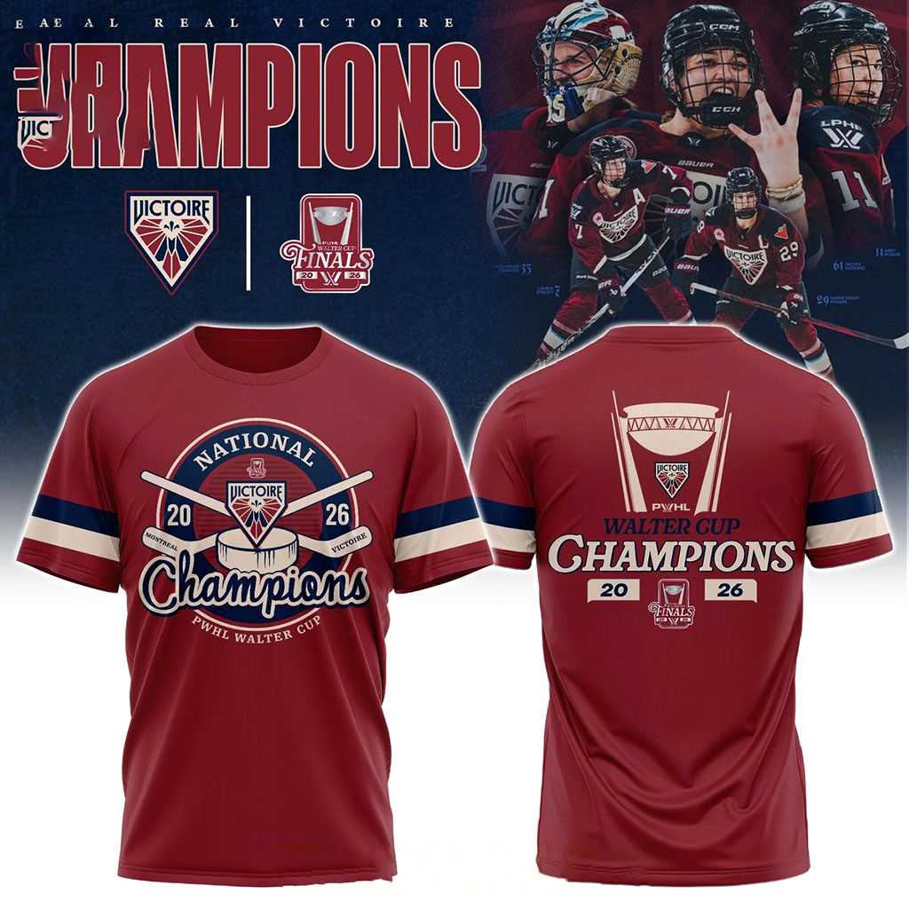 Victoire de Montreal PWHL Walter Cup Finals Champions 2026 Tee Hoodie Victoire de Montreal PWHL Walter Cup Finals Champions 2026 Tee Hoodie