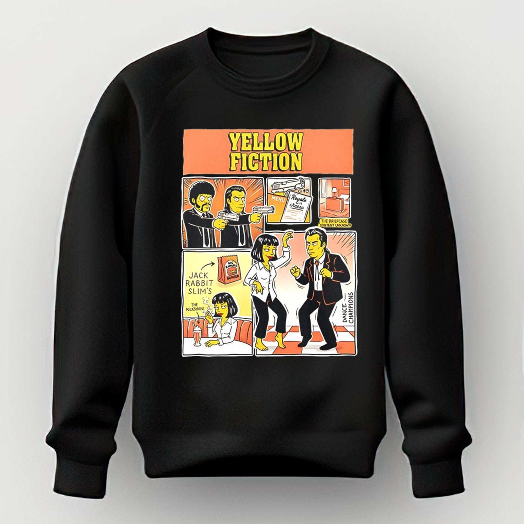 Yellow Fiction Inspired by Pulp Fiction Shirt Yellow Fiction Inspired by Pulp Fiction Shirt
