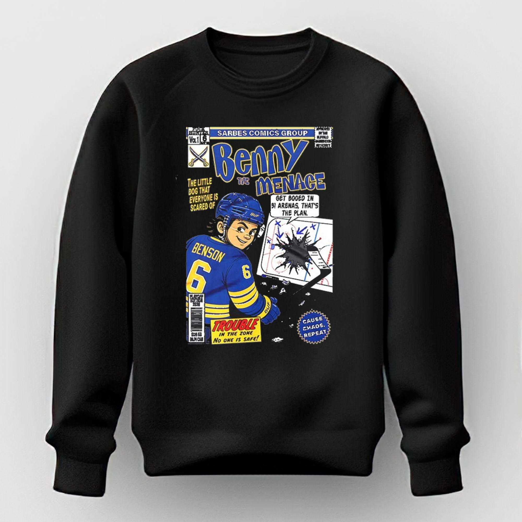 Zach Benson Benny The Menace Buffalo Sabres Hockey Comic Shirt Zach Benson Benny The Menace Buffalo Sabres Hockey Comic Shirt