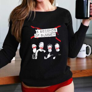 5 Seconds Of Summer Band Member Mouth Red X Tee