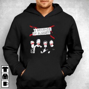 5 Seconds Of Summer Band Member Mouth Red X Tee