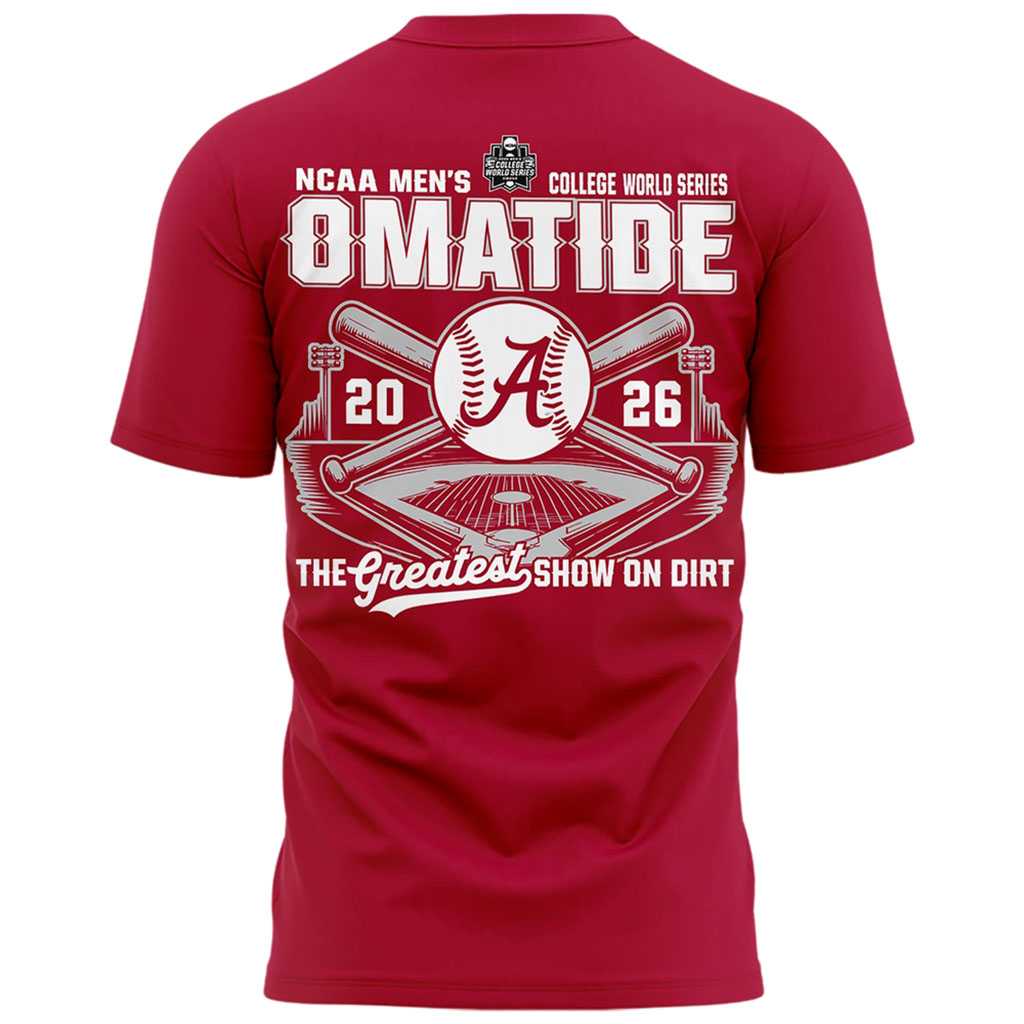 Alabama Crimson Tide 2026 Baseball College World Series Omatide T shirt Alabama Crimson Tide 2026 Baseball College World Series Omatide T shirt