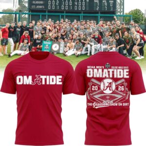 Alabama Crimson Tide 2026 Baseball College World Series Omatide T shirt