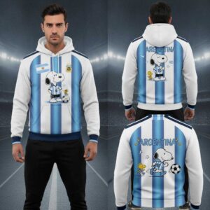 Argentina National Soccer Snoopy and Woodstock 2026 Tee Hoodie