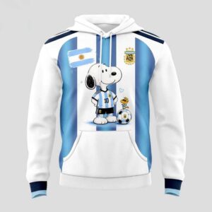 Argentina National Soccer Snoopy and Woodstock 2026 Tee Hoodie