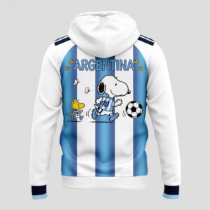 Argentina National Soccer Snoopy and Woodstock 2026 Tee Hoodie