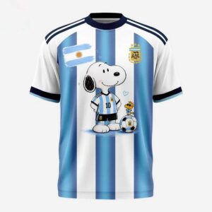 Argentina National Soccer Snoopy and Woodstock 2026 Tee Hoodie