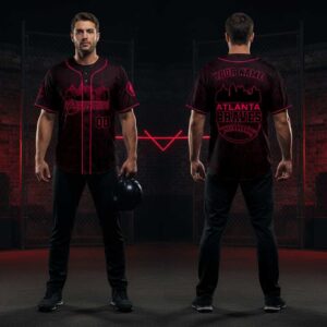 Atlanta Braves Back In Black Special Custom Baseball Jersey