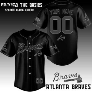 Atlanta Braves Blackout Special Custom Baseball Jersey