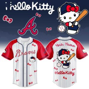 Atlanta Braves Hello Kitty Custom Baseball Jersey